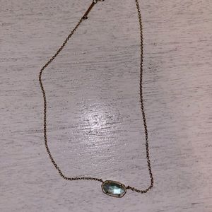 Kendra Scott Light blue aquamarine Elisa necklace